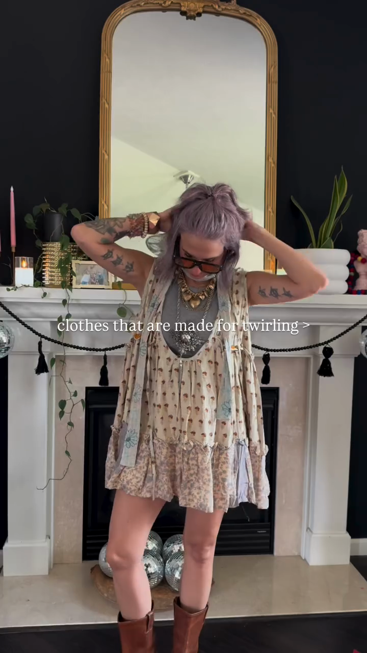 Printed Sleeveless Babydoll Dress