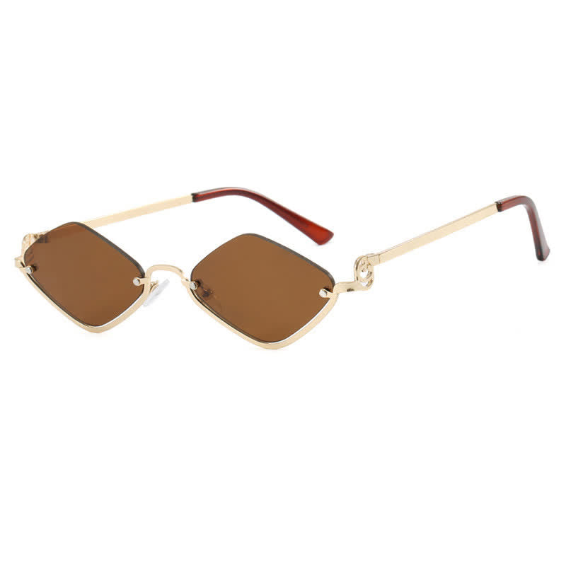 Spykay™ SG60868 Semi-Rimless Rhombus Small Frame Sunglasses