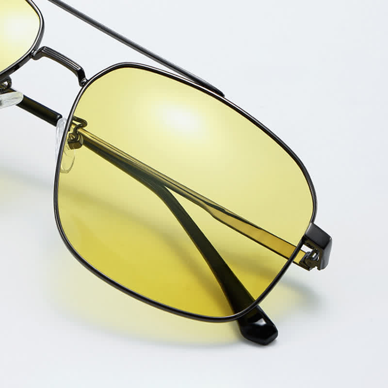 Spykay™ SG60937 Double Bridges Polarized Photochromic Aviator Sunglasses for Driving