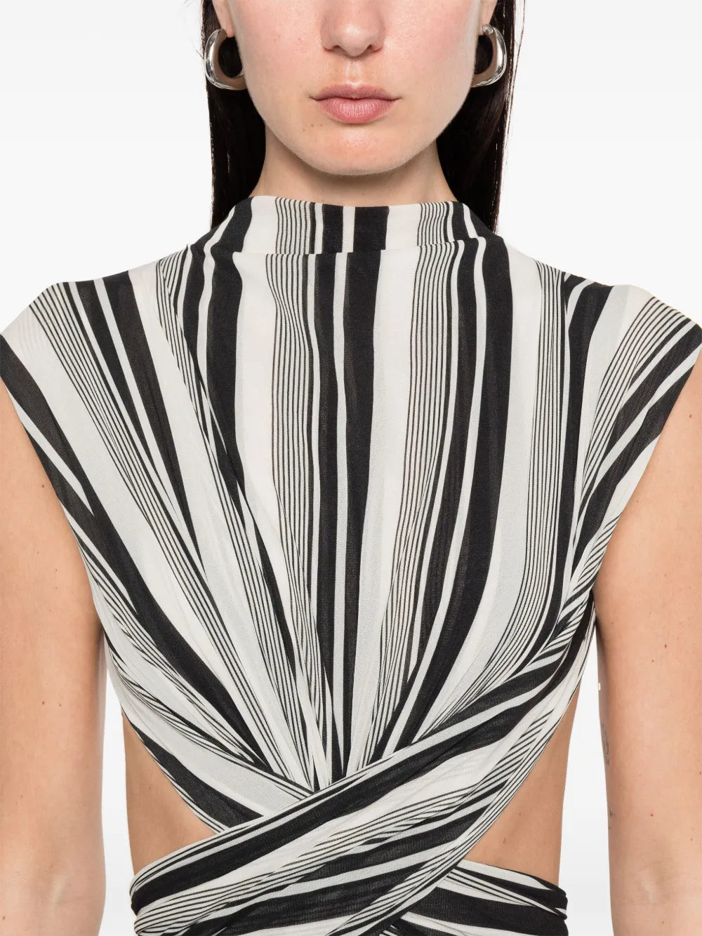 Sage Green Spaghetti - Strap Belted Midi Dress