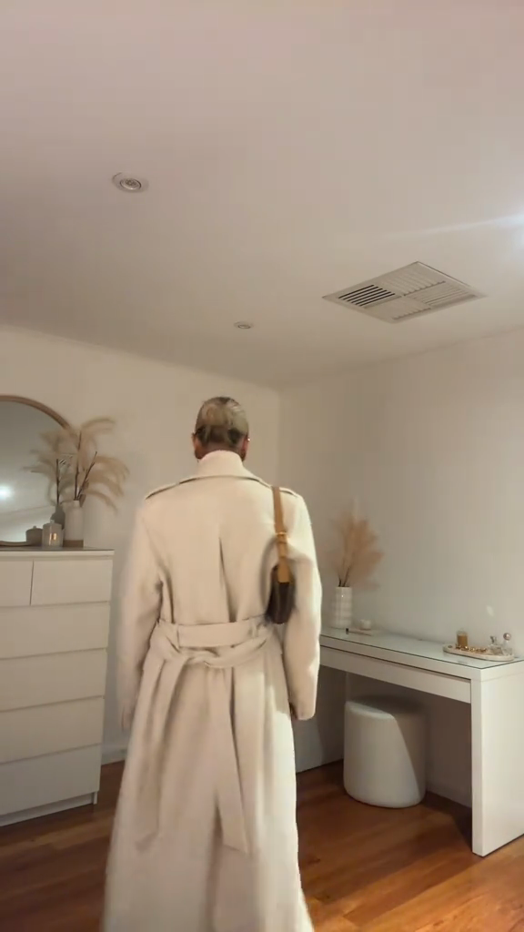 Beige Belted Trench Coat
