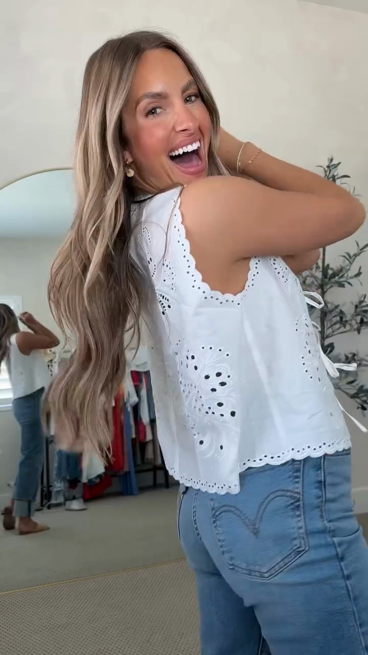 White Cropped Top