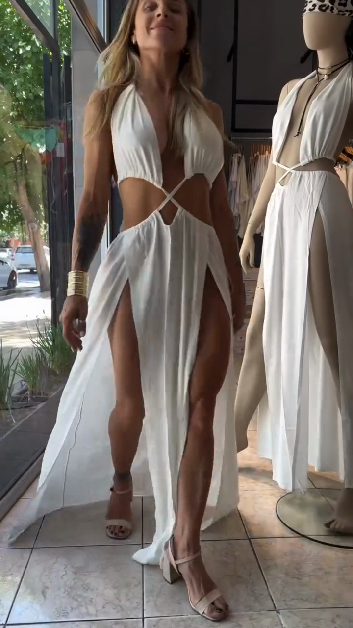 Halter Cut - out Maxi Dress