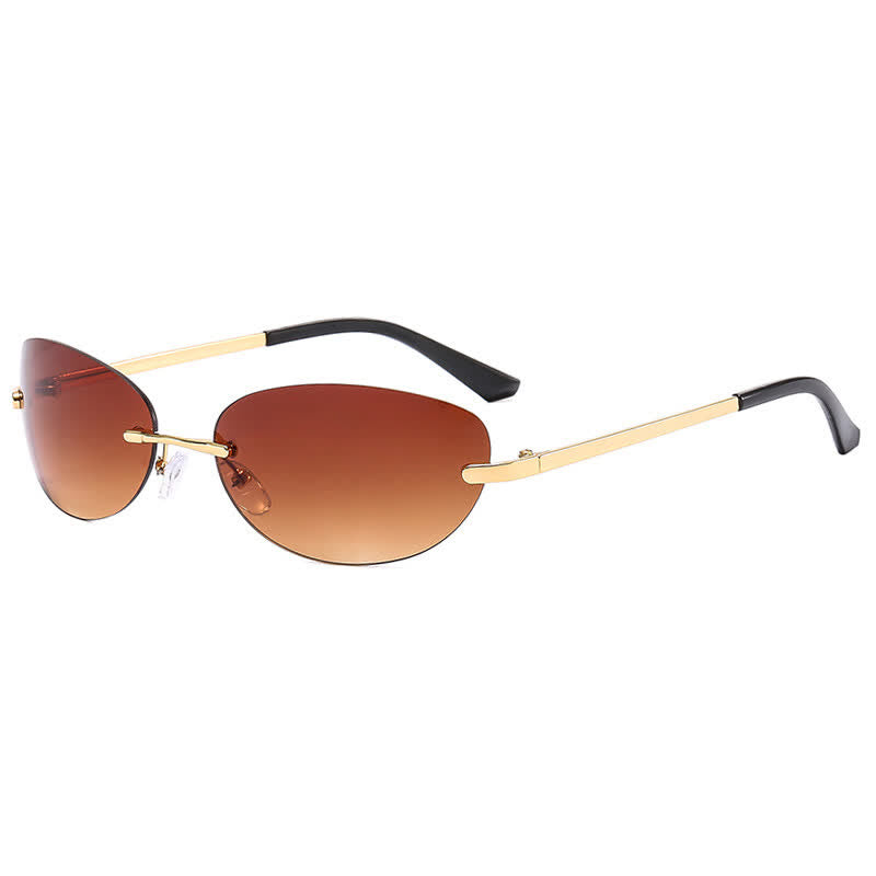 Spykay™ SG60667 Y2K Oval Frame Rimless Sunglasses