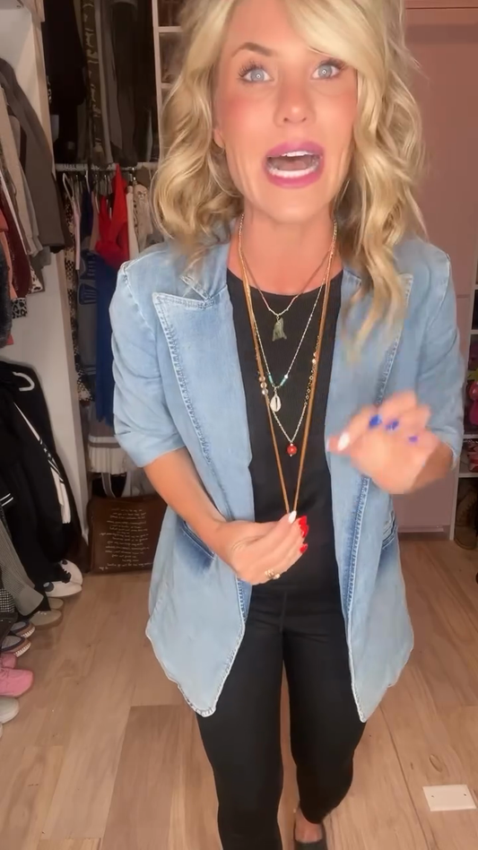 Light Blue Denim Blazer