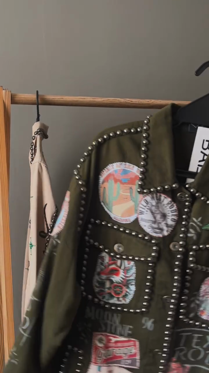 Embroidered Western - Style Denim Jacket