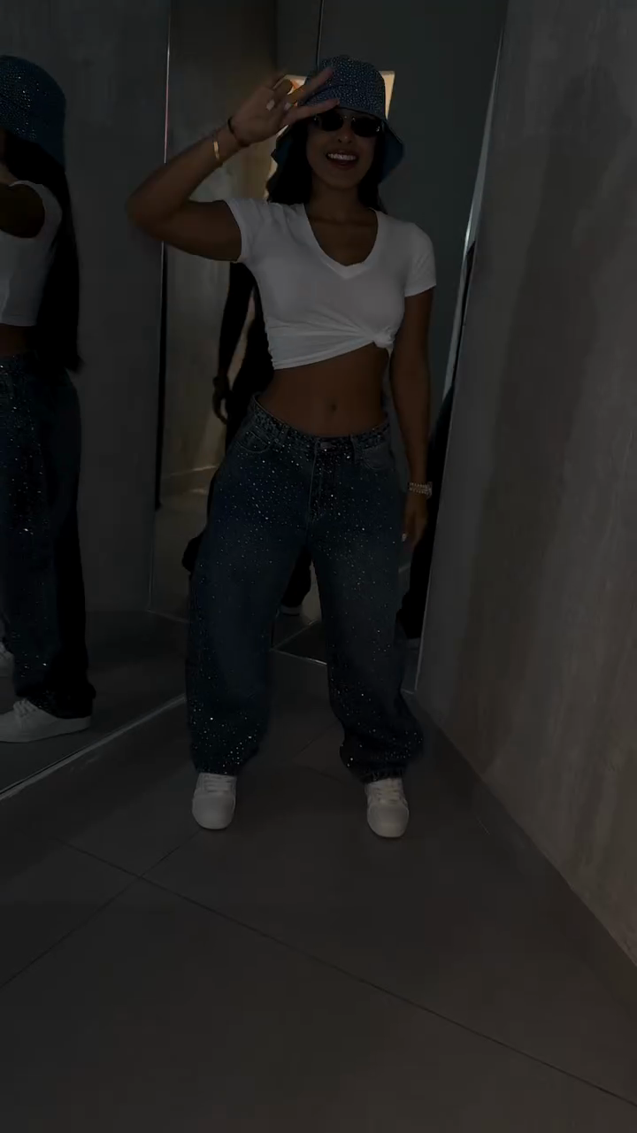 Sparkled Baggy Jeans