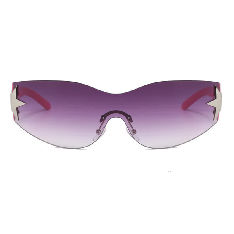 Spykay™ SG60726 Star One-piece Rimless Y2K Cyberpunk Aviator Sunglasses