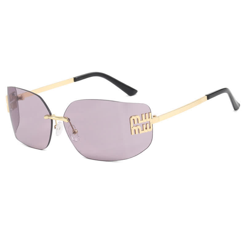 Spykay™ SG60676 Y2K Rectangle Frame Rimless Sunglasses