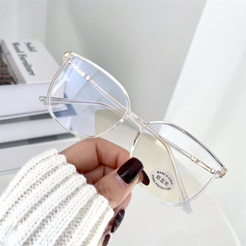 Spykay™ EG1013 Women's TR90 Oval Frame Fashion Minimalist Blue Light Blocking Glasses, Suitable For School