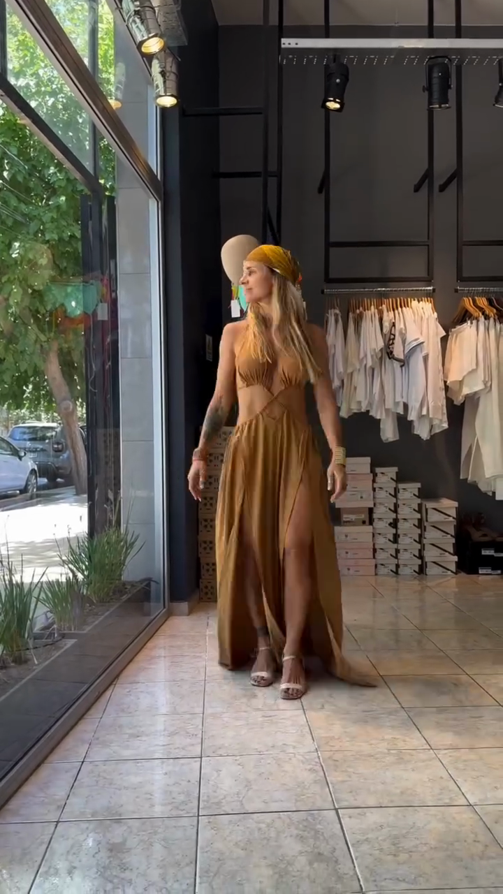 Halter Cut - out Maxi Dress