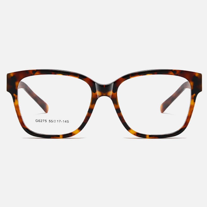 Spykay™ EG26788 Tortoise Shell Pattern Square Frame Anti-blue Light Classic Glasses