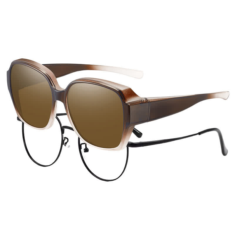 Spykay™ SG60859 Square Frame Polarized Driving Sunglasses Fit Over Glasses for Nearsighted People