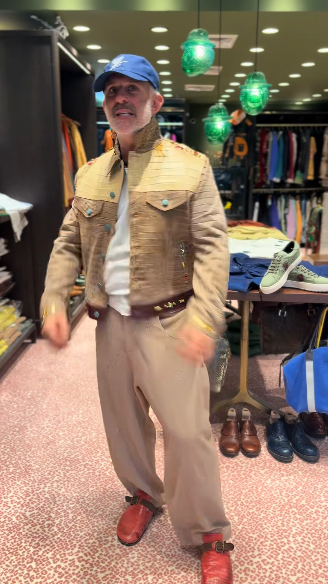 Embroidered Tan Denim Jacket