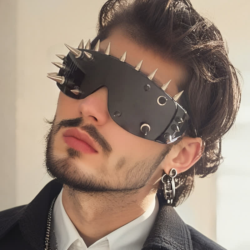 Spykay™ SG60834 Rivet Decor Y2K Cyberpunk Hipster Sunglasses