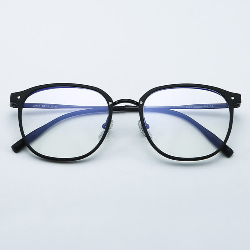 Spykay™ EG26711 Simple Round Titanium Frame Anti-blue Light Glasses