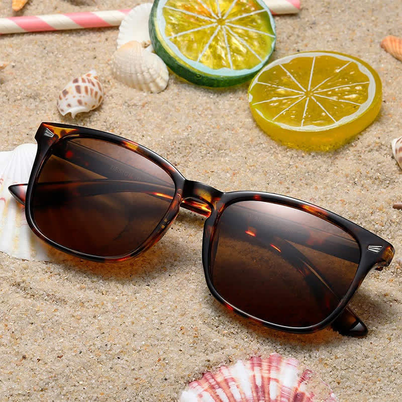 Spykay™ SG60973 Classic Lightweight Polarized Simple Square Frame Sunglasses