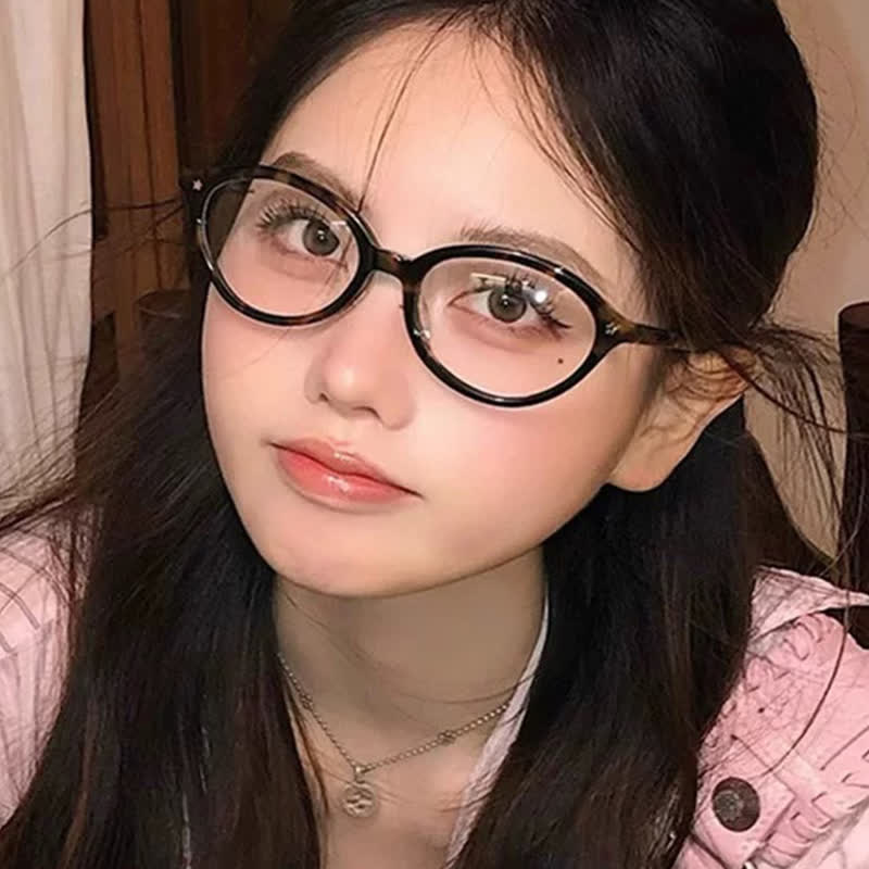 Spykay™ EG26726 Star Oval Frame Retro Anti-blue Light Glasses