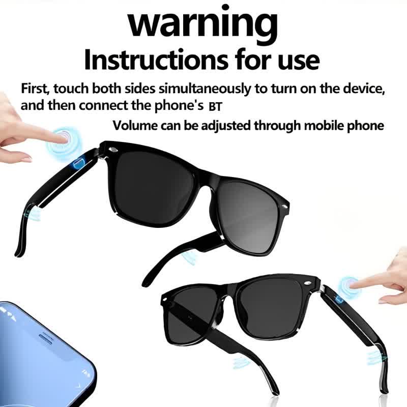 Spykay™ SG60825 Bluetooth Compatible,Multifunctional Wireless Smart Sunglasses For Listening To Music & Calling