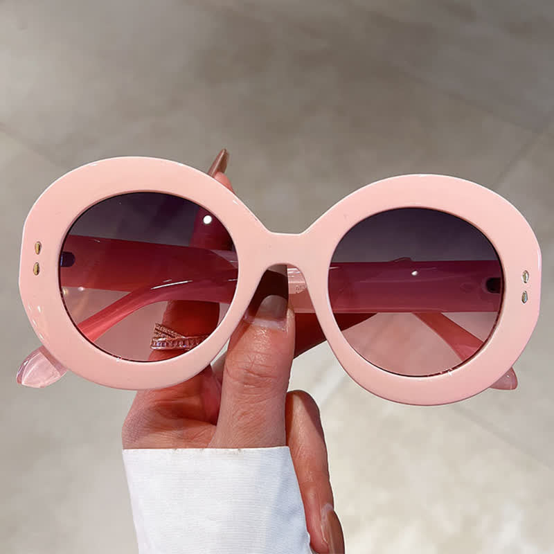 Spykay™ SG60923 Simple Oversized Round Frame Trendy Sunglasses