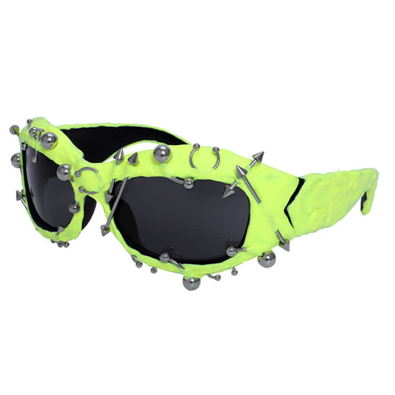 Spykay™ SG60924 CyberPunk Style Irregular Shaped Rivet Decor Sunglasses for Party