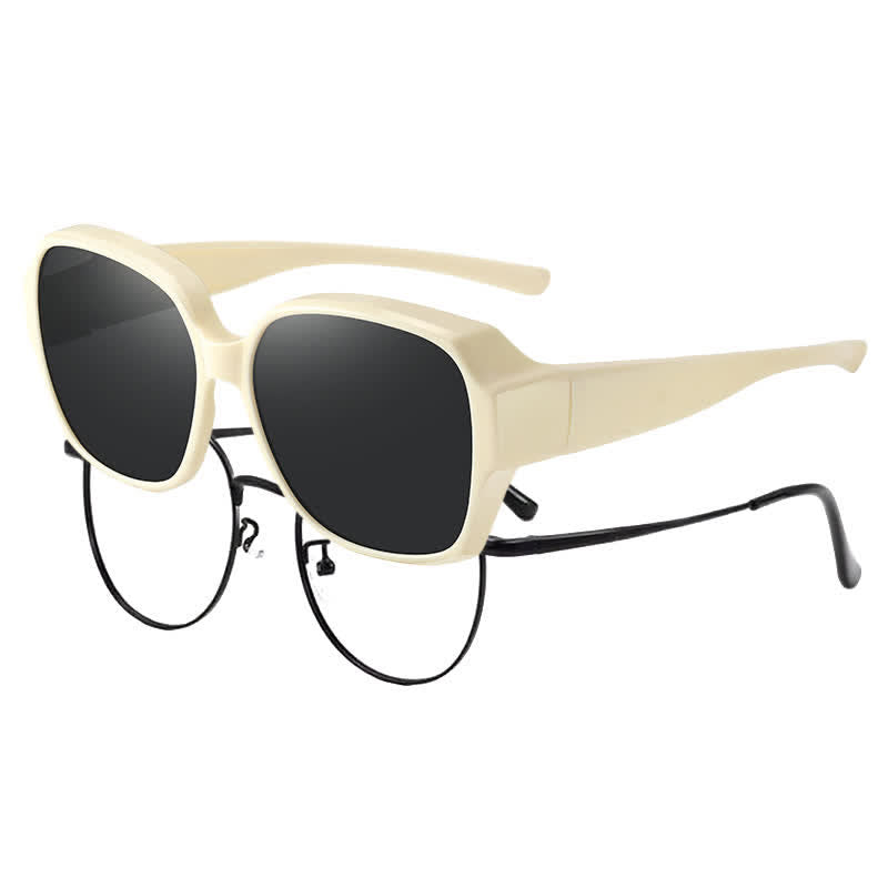Spykay™ SG60859 Square Frame Polarized Driving Sunglasses Fit Over Glasses for Nearsighted People
