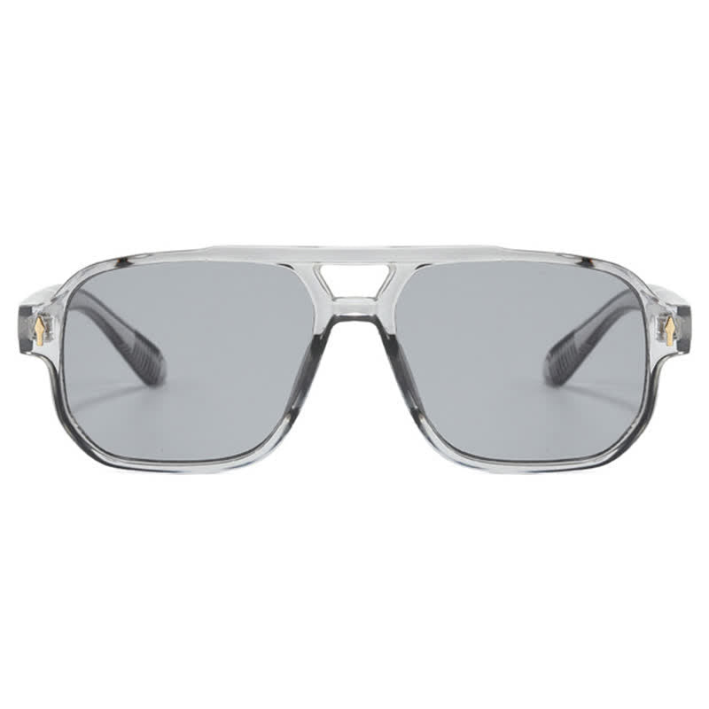 Spykay™ SG60754 Geometric Frame Double Bridges Vintage Sunglasses