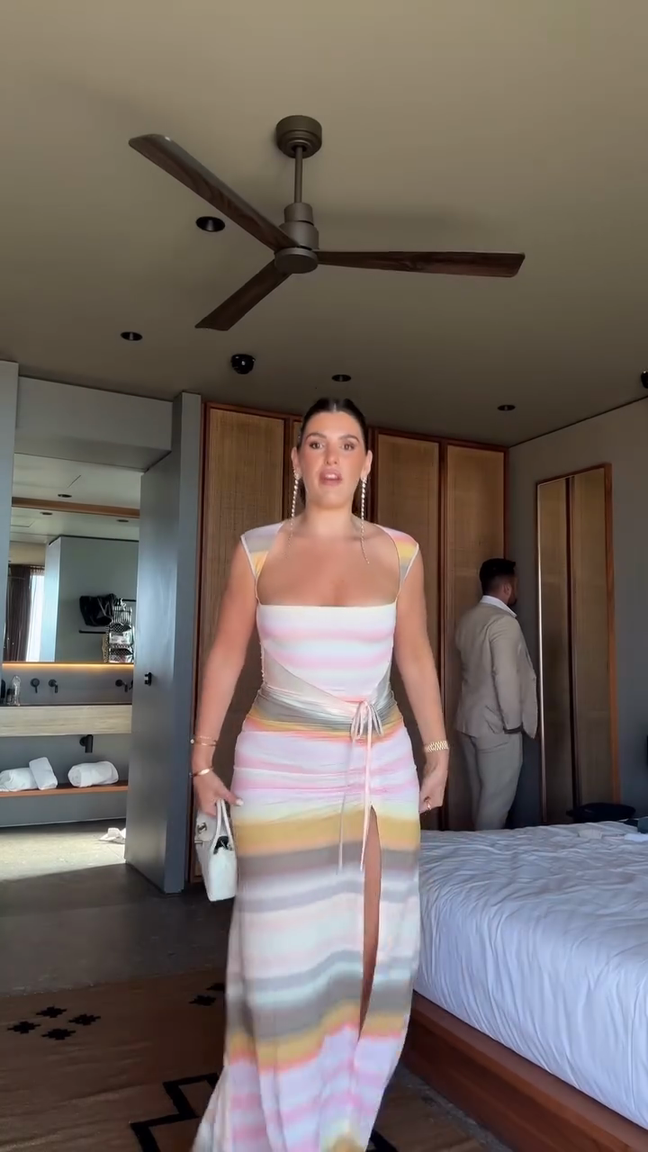 Pastel Striped Maxi Dress