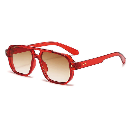 Spykay™ SG61003 Square Frame Double Bridges Vintage Arrow Sunglasses