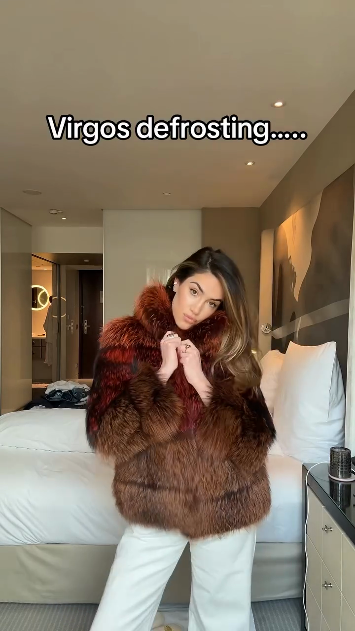 Multicolored Fur Coat