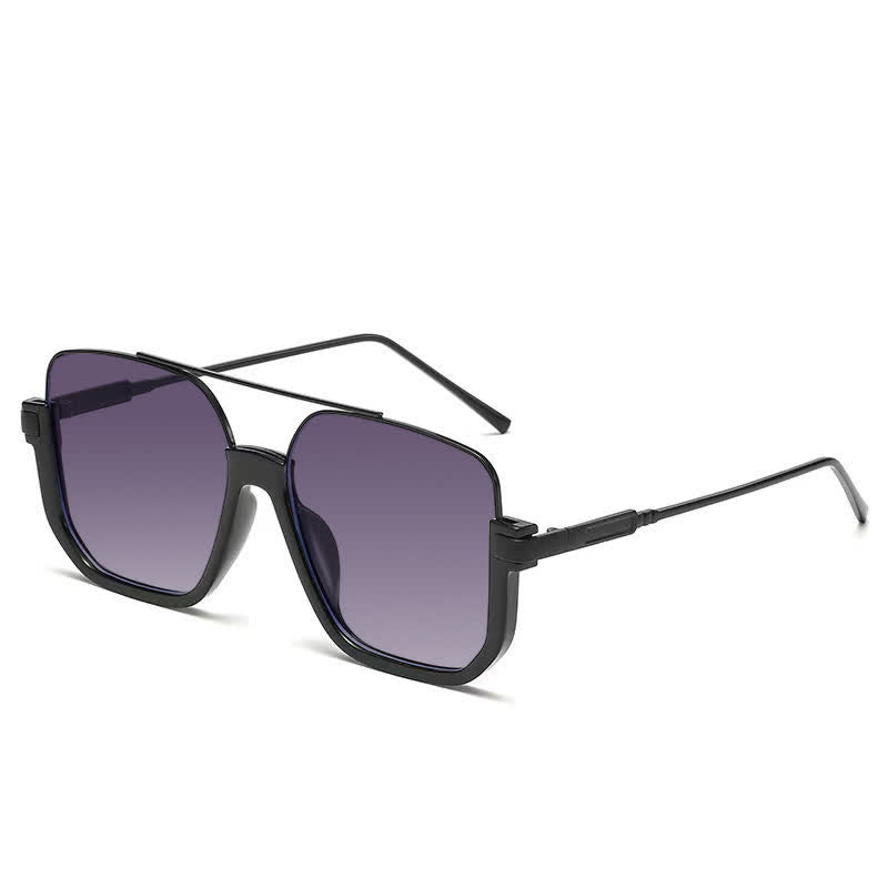Spykay™ SG60691 Unisex Double Bridges Square Frame Semi-Rimless Sunglasses