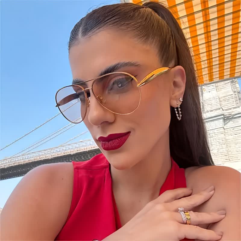 Spykay™ SG60665 Vintage Double Bridges Aviator Frame Sunglasses