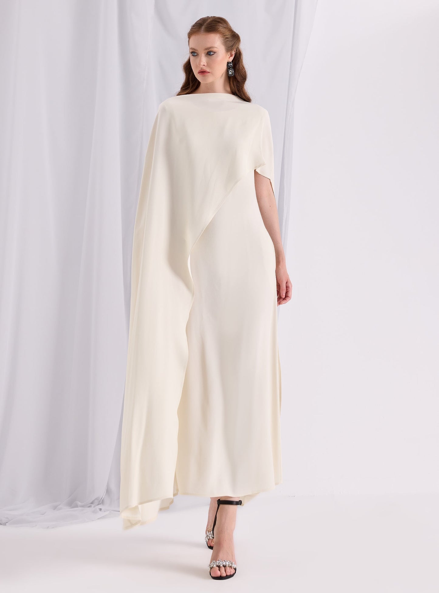 Off White Cape & Dress