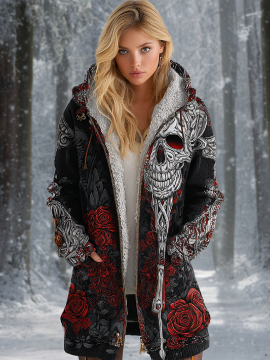 Halloween Theme Viking Style Lady Thick Sweater Coat