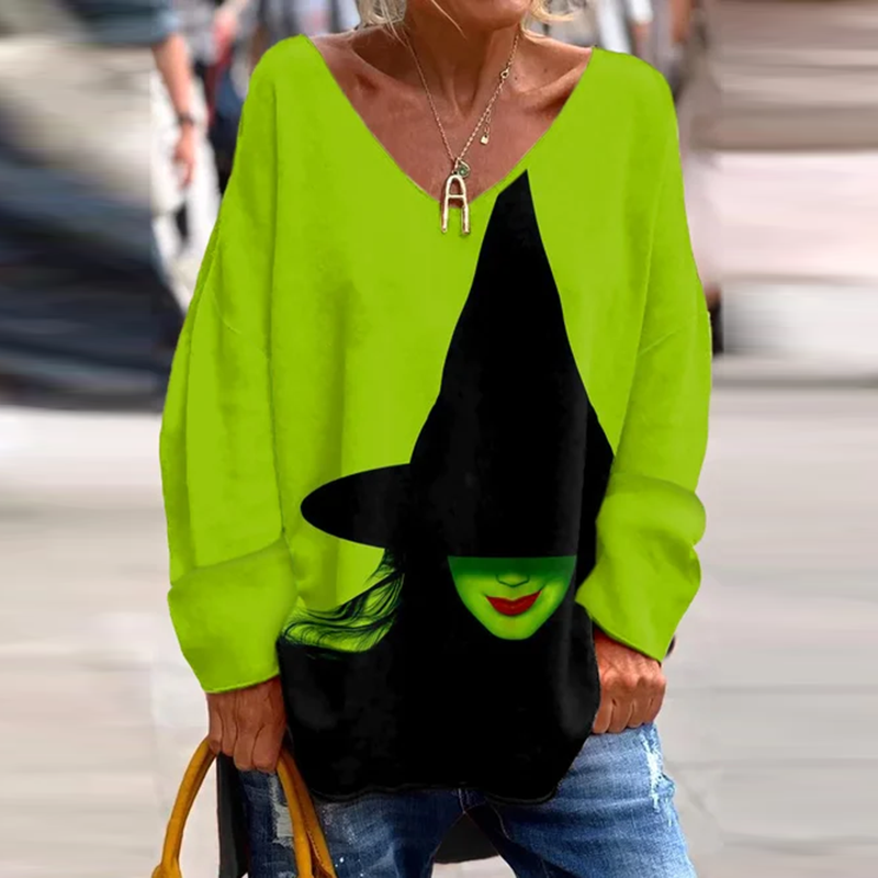 Women's Halloween Witch Long Sleeve T-Shirt